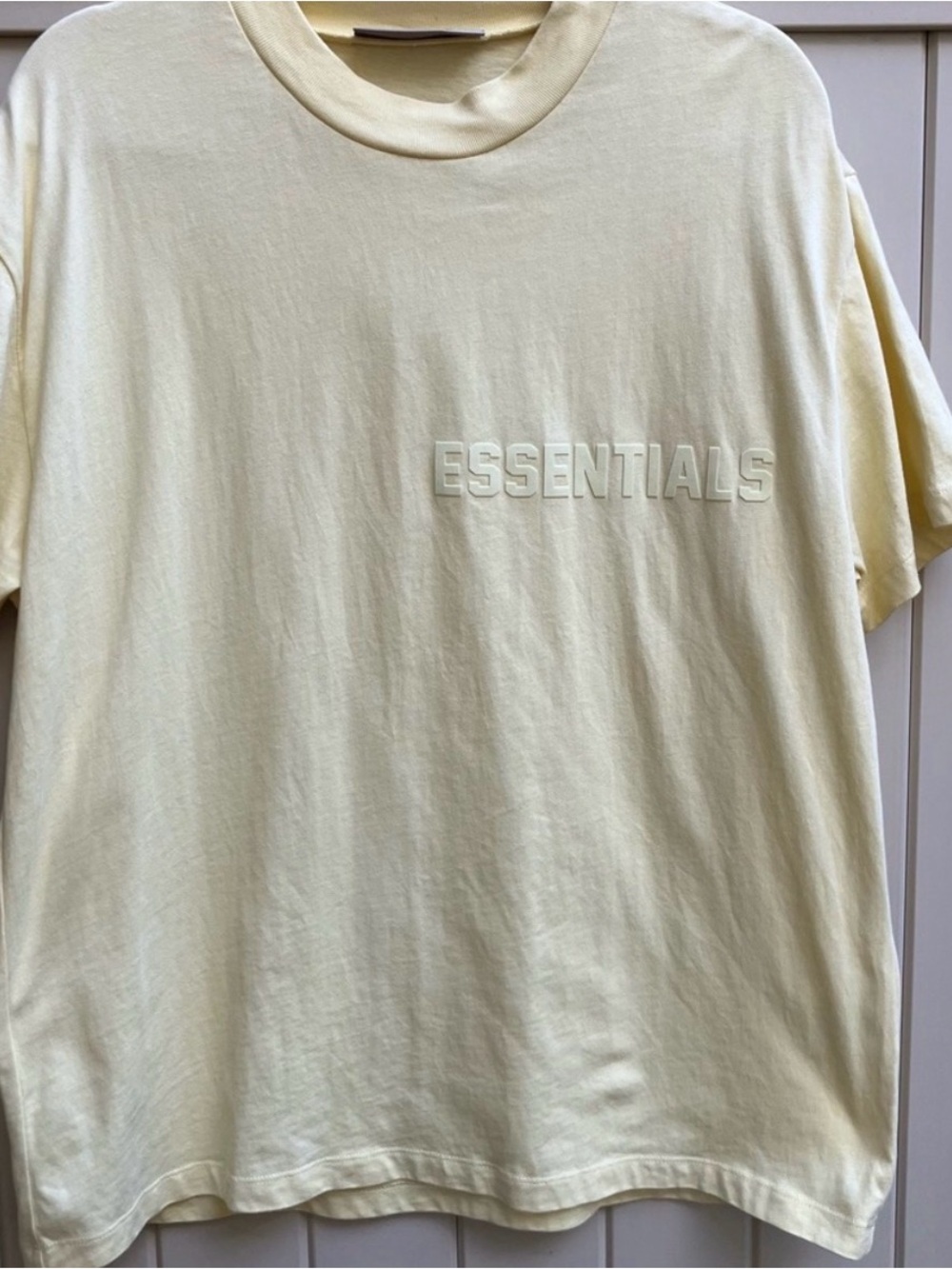 ESSENTIALS Men's Crewneck T‑Shirt in butter Yellow
